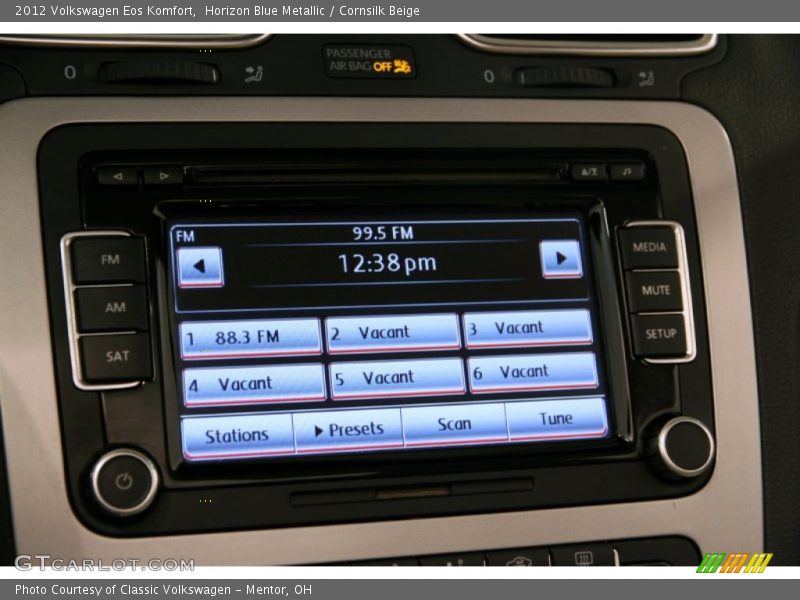 Controls of 2012 Eos Komfort