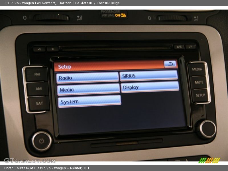 Horizon Blue Metallic / Cornsilk Beige 2012 Volkswagen Eos Komfort