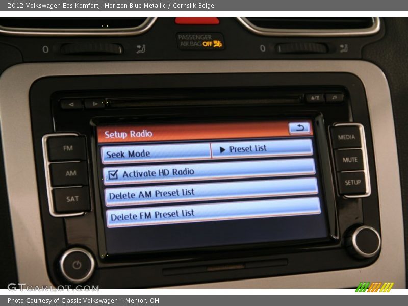 Horizon Blue Metallic / Cornsilk Beige 2012 Volkswagen Eos Komfort