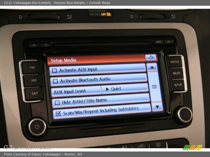 Horizon Blue Metallic / Cornsilk Beige 2012 Volkswagen Eos Komfort
