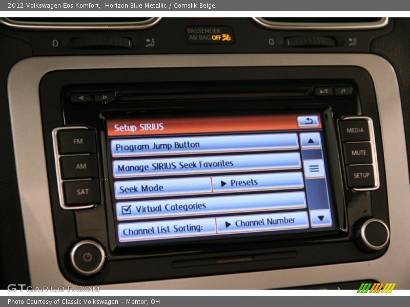 Horizon Blue Metallic / Cornsilk Beige 2012 Volkswagen Eos Komfort