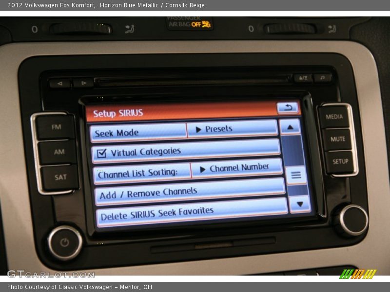 Horizon Blue Metallic / Cornsilk Beige 2012 Volkswagen Eos Komfort