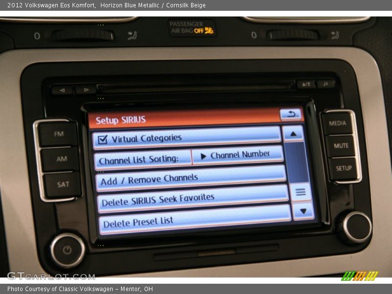 Horizon Blue Metallic / Cornsilk Beige 2012 Volkswagen Eos Komfort