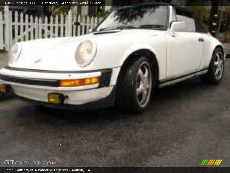 Grand Prix White / Black 1983 Porsche 911 SC Cabriolet
