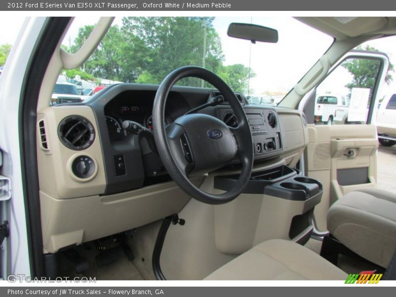 Oxford White / Medium Pebble 2012 Ford E Series Van E350 XLT Passenger