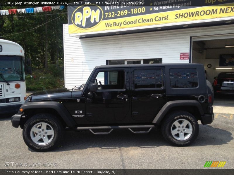 Black / Dark Slate Gray/Medium Slate Gray 2007 Jeep Wrangler Unlimited X 4x4