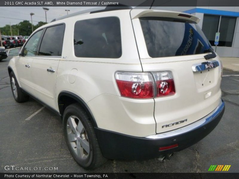 White Diamond Tintcoat / Cashmere 2011 GMC Acadia SLT AWD