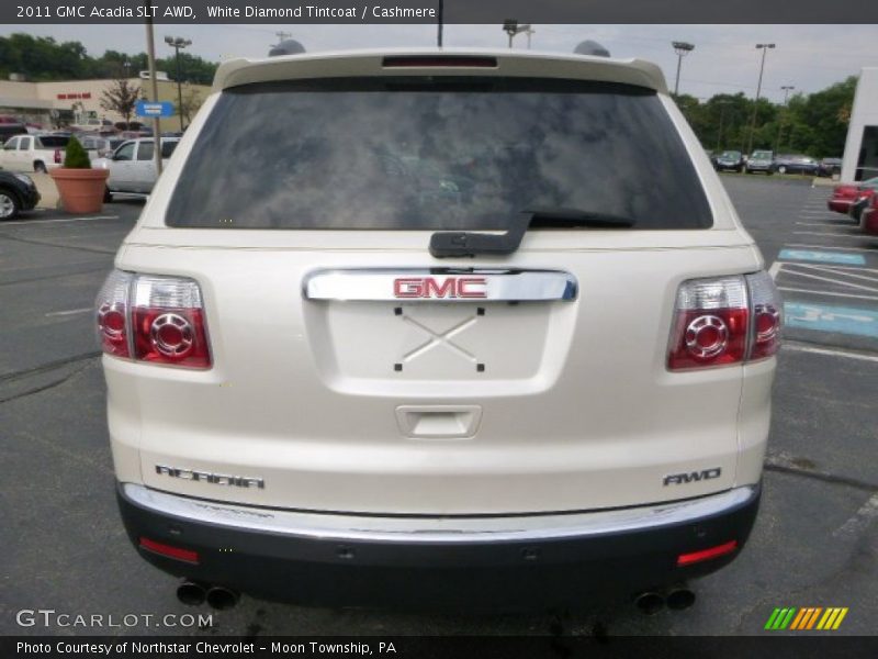White Diamond Tintcoat / Cashmere 2011 GMC Acadia SLT AWD