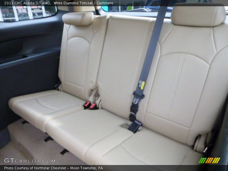 White Diamond Tintcoat / Cashmere 2011 GMC Acadia SLT AWD