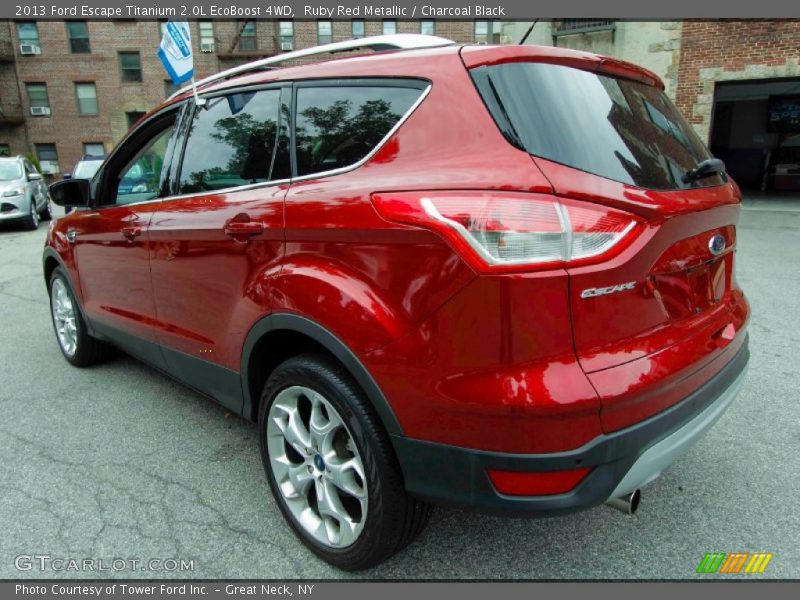 Ruby Red Metallic / Charcoal Black 2013 Ford Escape Titanium 2.0L EcoBoost 4WD