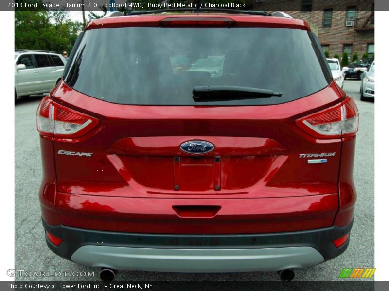 Ruby Red Metallic / Charcoal Black 2013 Ford Escape Titanium 2.0L EcoBoost 4WD