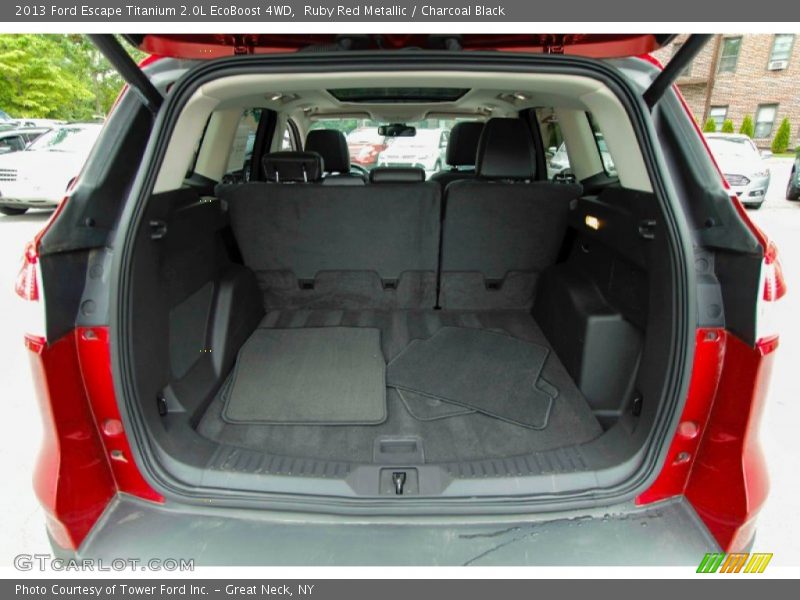 Ruby Red Metallic / Charcoal Black 2013 Ford Escape Titanium 2.0L EcoBoost 4WD