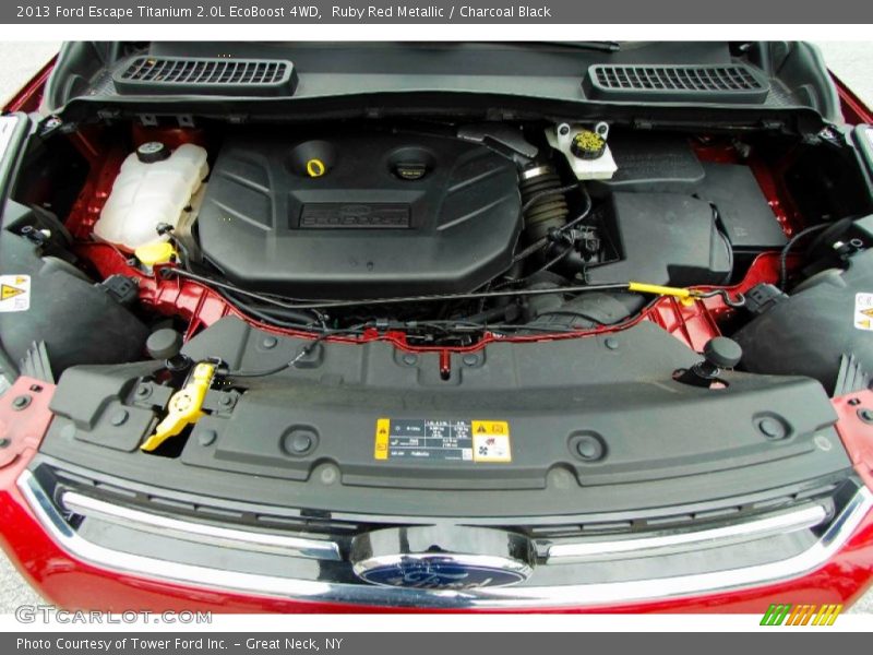 Ruby Red Metallic / Charcoal Black 2013 Ford Escape Titanium 2.0L EcoBoost 4WD