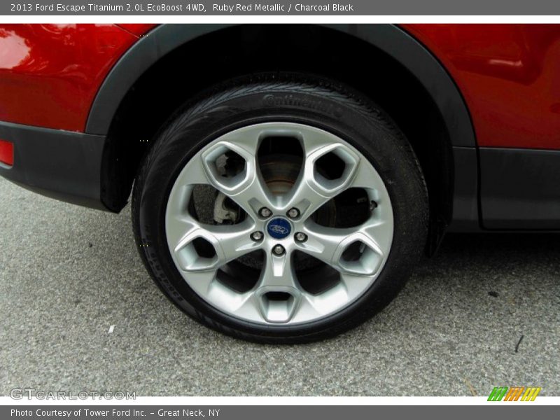 Ruby Red Metallic / Charcoal Black 2013 Ford Escape Titanium 2.0L EcoBoost 4WD