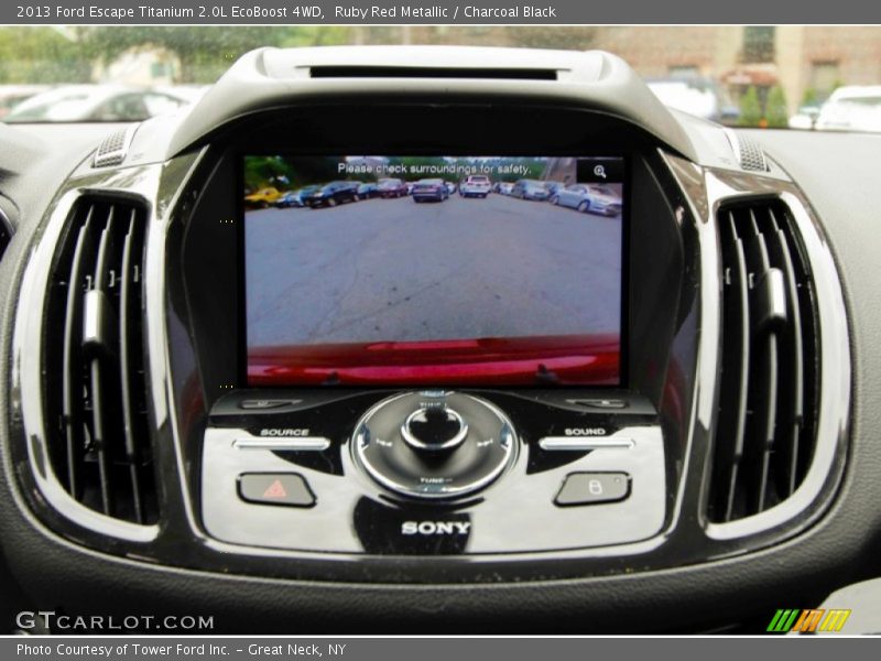 Ruby Red Metallic / Charcoal Black 2013 Ford Escape Titanium 2.0L EcoBoost 4WD