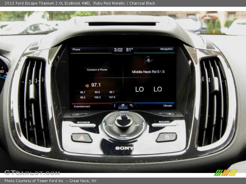 Ruby Red Metallic / Charcoal Black 2013 Ford Escape Titanium 2.0L EcoBoost 4WD