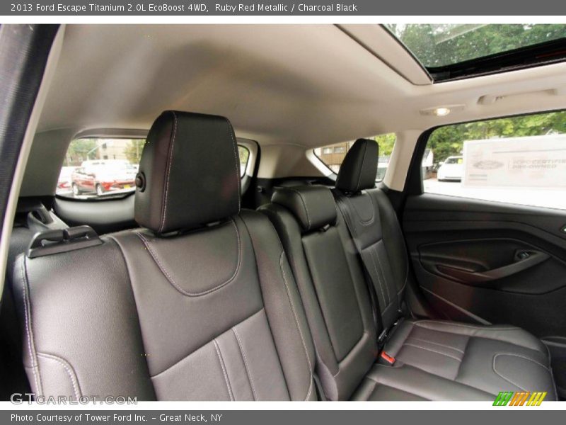 Ruby Red Metallic / Charcoal Black 2013 Ford Escape Titanium 2.0L EcoBoost 4WD