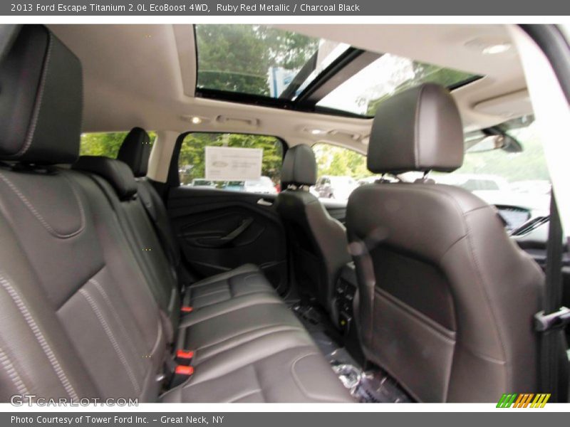 Ruby Red Metallic / Charcoal Black 2013 Ford Escape Titanium 2.0L EcoBoost 4WD