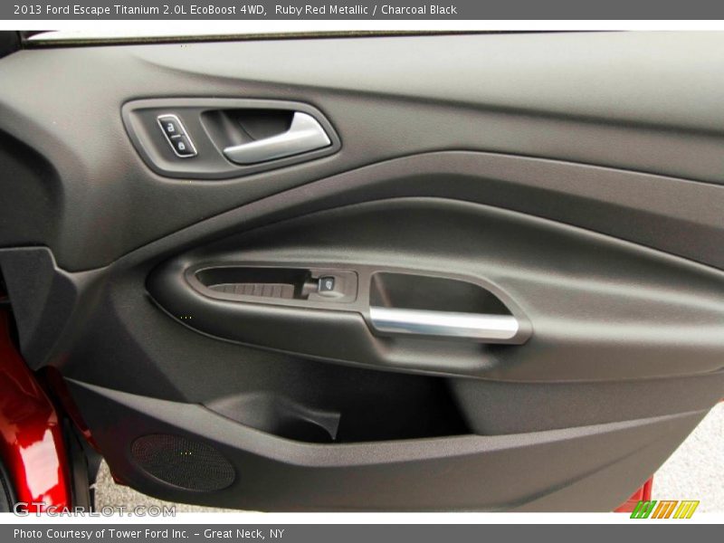 Ruby Red Metallic / Charcoal Black 2013 Ford Escape Titanium 2.0L EcoBoost 4WD