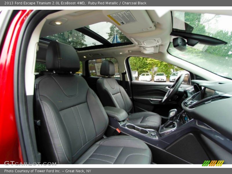 Ruby Red Metallic / Charcoal Black 2013 Ford Escape Titanium 2.0L EcoBoost 4WD