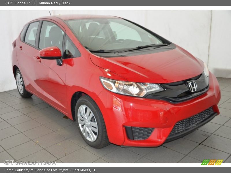 Milano Red / Black 2015 Honda Fit LX
