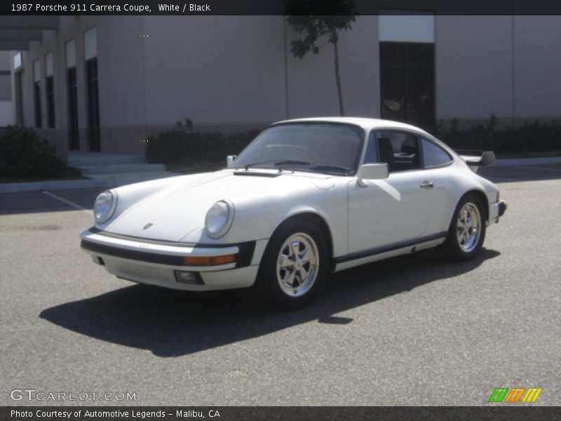 White / Black 1987 Porsche 911 Carrera Coupe