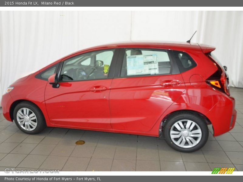 Milano Red / Black 2015 Honda Fit LX