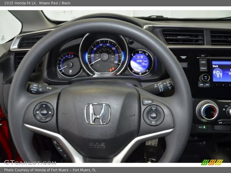 Milano Red / Black 2015 Honda Fit LX