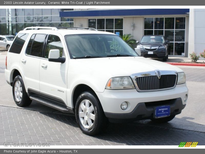 Ceramic White Tri-Coat / Light Parchment 2003 Lincoln Aviator Luxury