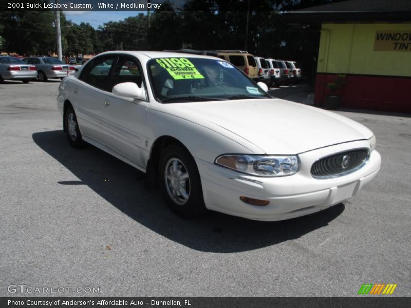 White / Medium Gray 2001 Buick LeSabre Custom