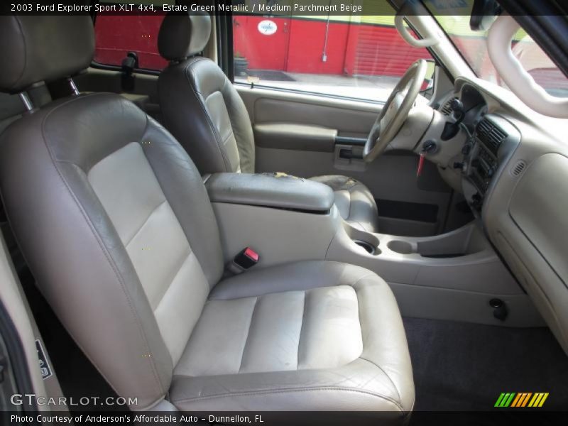 Estate Green Metallic / Medium Parchment Beige 2003 Ford Explorer Sport XLT 4x4