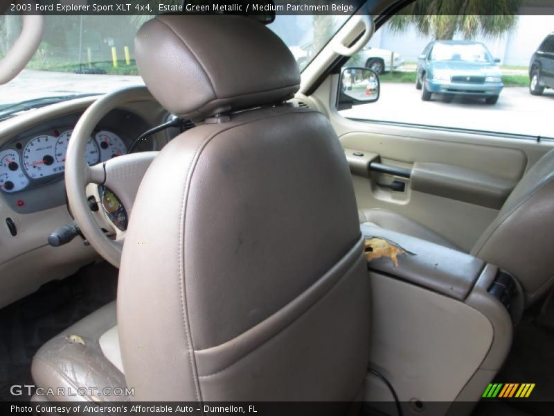 Estate Green Metallic / Medium Parchment Beige 2003 Ford Explorer Sport XLT 4x4