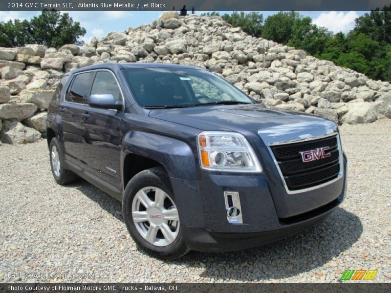 Atlantis Blue Metallic / Jet Black 2014 GMC Terrain SLE