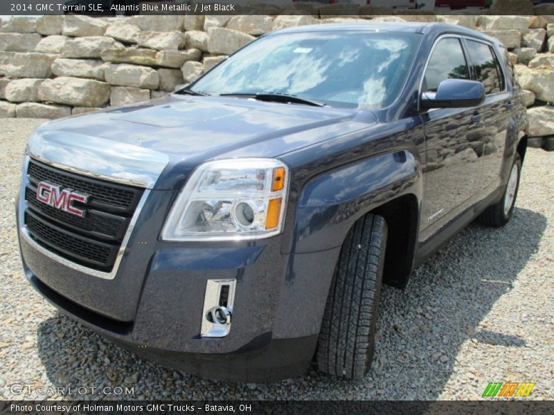 Atlantis Blue Metallic / Jet Black 2014 GMC Terrain SLE