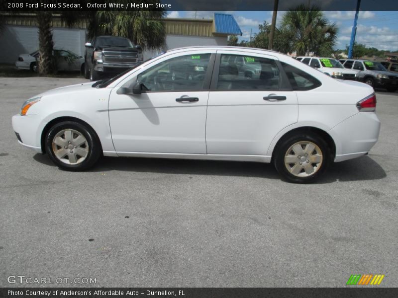 Oxford White / Medium Stone 2008 Ford Focus S Sedan