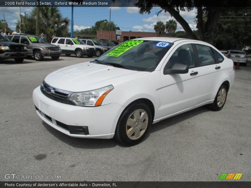 Oxford White / Medium Stone 2008 Ford Focus S Sedan