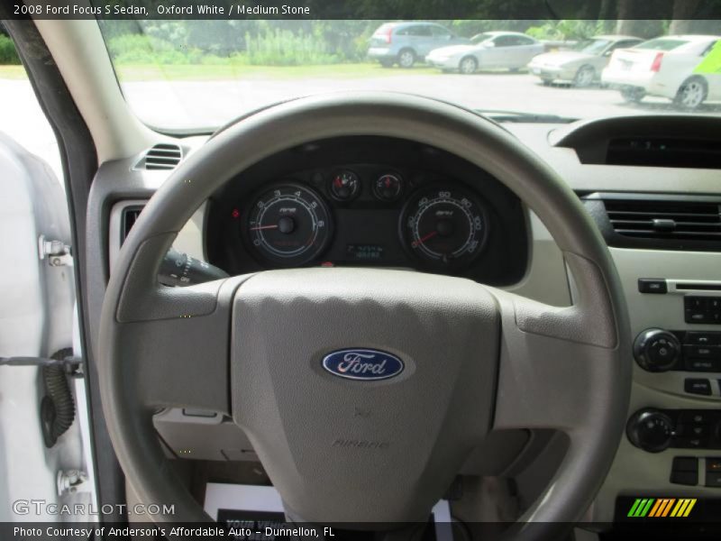 Oxford White / Medium Stone 2008 Ford Focus S Sedan