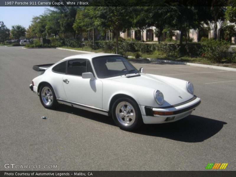 White / Black 1987 Porsche 911 Carrera Coupe