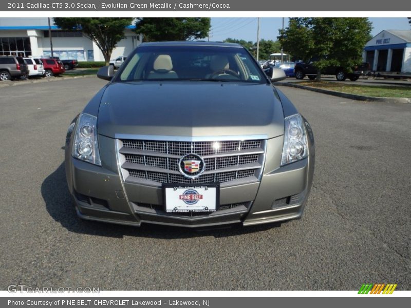 Evolution Green Metallic / Cashmere/Cocoa 2011 Cadillac CTS 3.0 Sedan