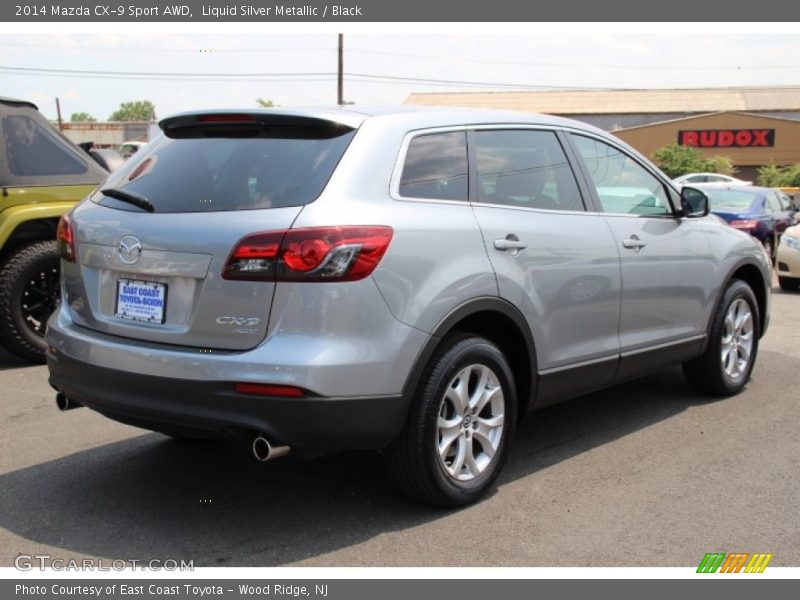 Liquid Silver Metallic / Black 2014 Mazda CX-9 Sport AWD