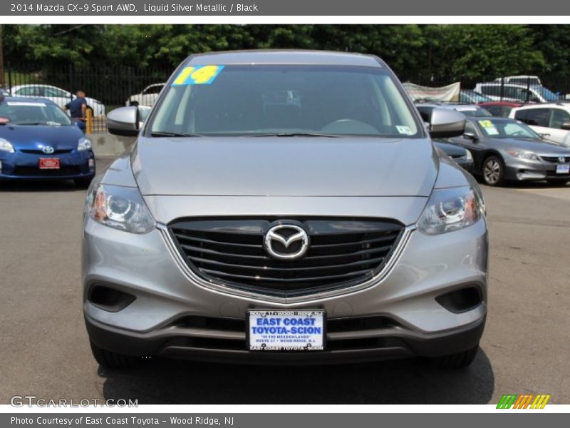 Liquid Silver Metallic / Black 2014 Mazda CX-9 Sport AWD