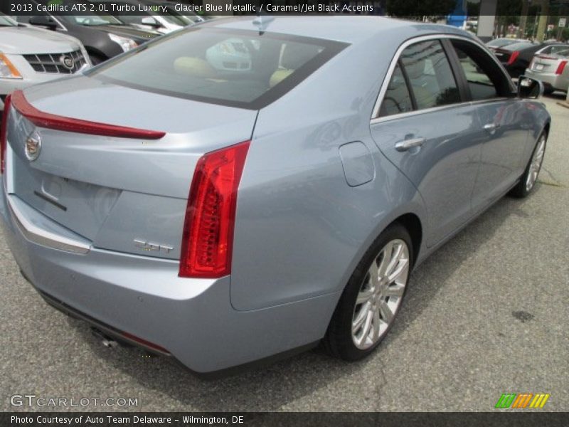 Glacier Blue Metallic / Caramel/Jet Black Accents 2013 Cadillac ATS 2.0L Turbo Luxury