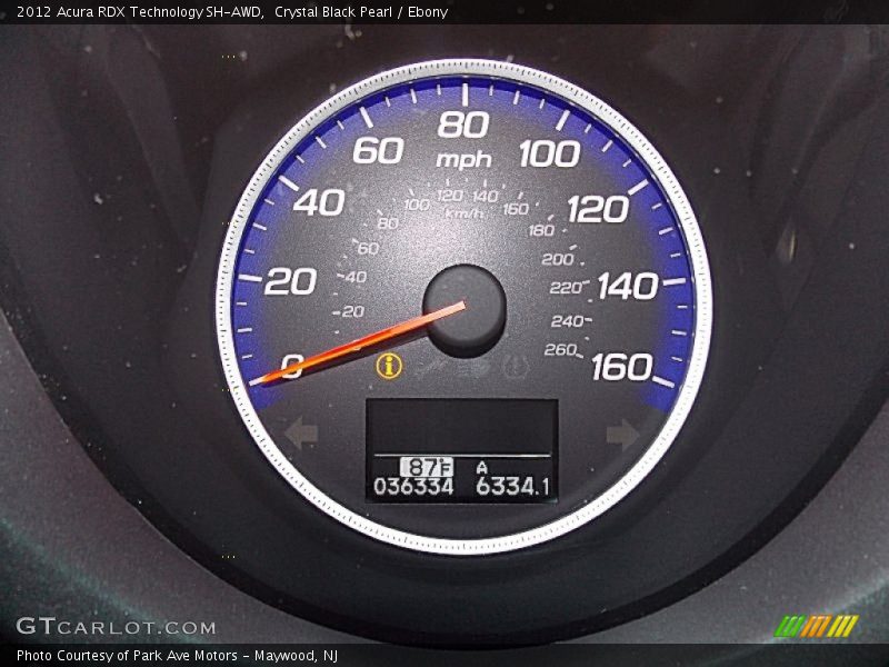 Crystal Black Pearl / Ebony 2012 Acura RDX Technology SH-AWD