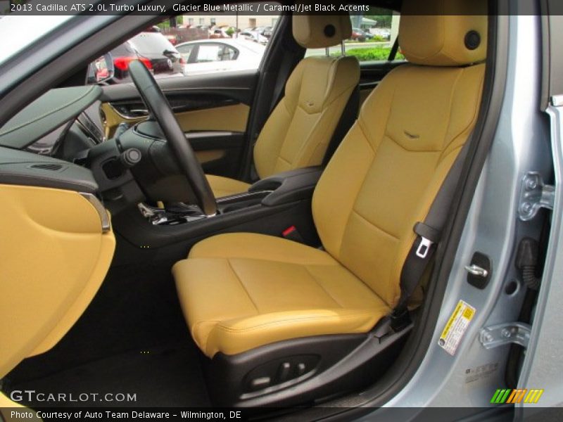Glacier Blue Metallic / Caramel/Jet Black Accents 2013 Cadillac ATS 2.0L Turbo Luxury