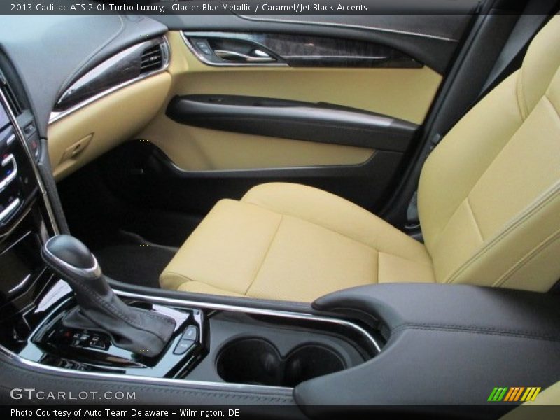 Glacier Blue Metallic / Caramel/Jet Black Accents 2013 Cadillac ATS 2.0L Turbo Luxury