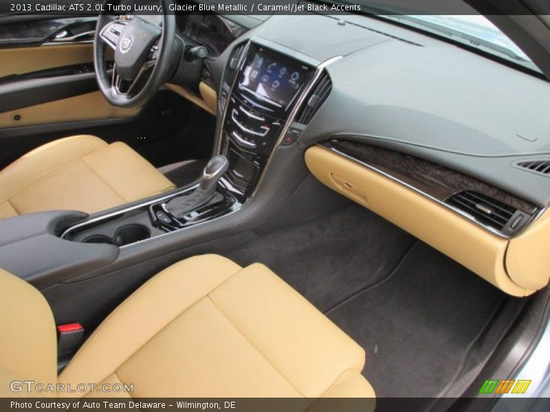 Glacier Blue Metallic / Caramel/Jet Black Accents 2013 Cadillac ATS 2.0L Turbo Luxury