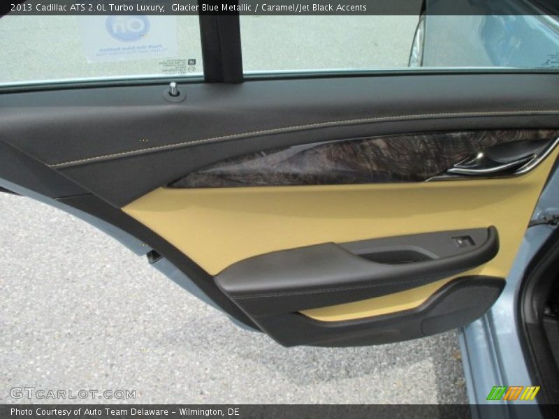 Glacier Blue Metallic / Caramel/Jet Black Accents 2013 Cadillac ATS 2.0L Turbo Luxury