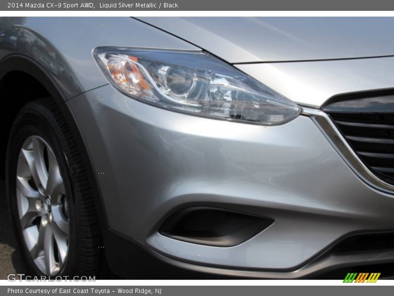 Liquid Silver Metallic / Black 2014 Mazda CX-9 Sport AWD