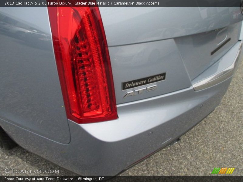 Glacier Blue Metallic / Caramel/Jet Black Accents 2013 Cadillac ATS 2.0L Turbo Luxury