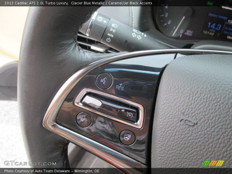 Glacier Blue Metallic / Caramel/Jet Black Accents 2013 Cadillac ATS 2.0L Turbo Luxury